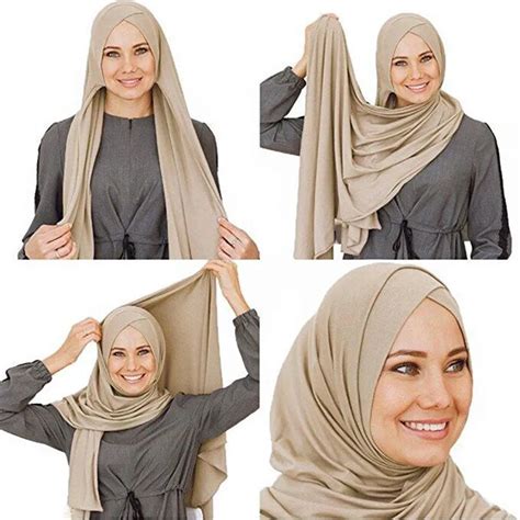 2019 Muslim Jersey Instand Hijab Scarf For Women Femme Musulman Ready