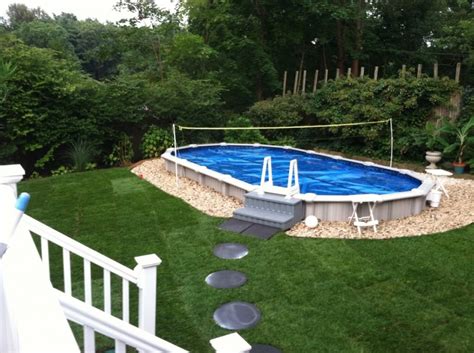 Burying An Above Ground Swimming Pool Backyard Pool Landscaping