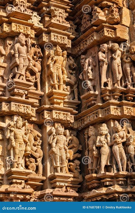One Of The Sculptures From The Khajuraho Temples Stock Image