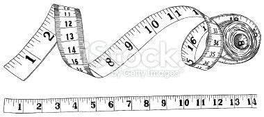 An ink drawing of measuring tape - vector illustration | Tape measure