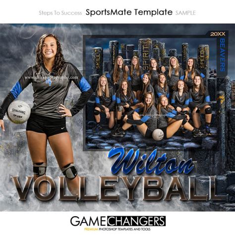 Volleyball Photoshop Templates ⋆ Fully Customizable W Tutorials