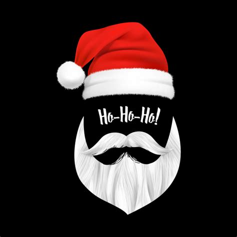 Santa Beard Ho Ho Ho Christmas Xmas Santa Hat Ho Ho Ho Christmas