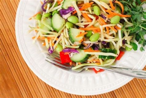 It's made with a fresh and simple lemon dressing (no mayo or vinegar) and features. Asian Broccoli Slaw Salad with Peanut Ginger Dressing ...