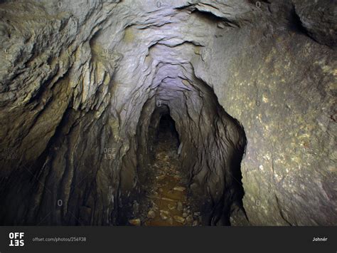 Tunnel In Rock Cave Offset Stock Photo Offset