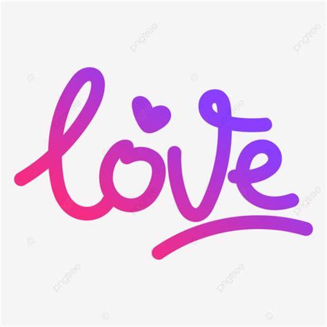 Gradient Love Text Vector Gradient Love Text Png And Vector With