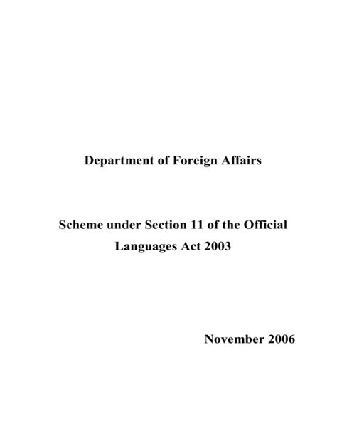 Department Of Foreign Affairs