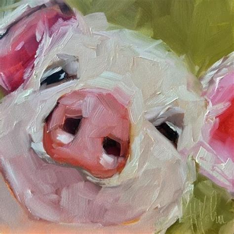 Daily Paintworks Piggy V Original Fine Art For Sale Hallie