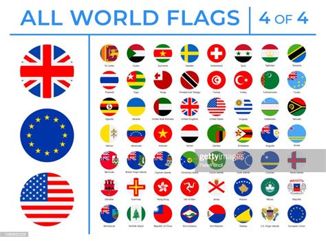 World Flags Vector Round Flat Icons Part 4 Of 4 High Res Vector Graphic