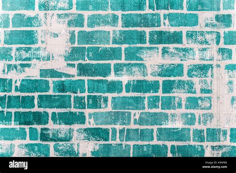 Green Brick Wall Texture Industrial Background For Commercial Use