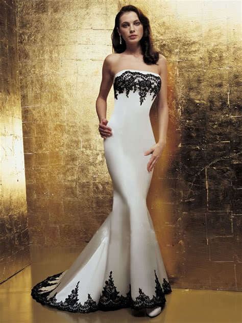 Black And White Wedding Dresses With Sleeves Wedding And Bridal