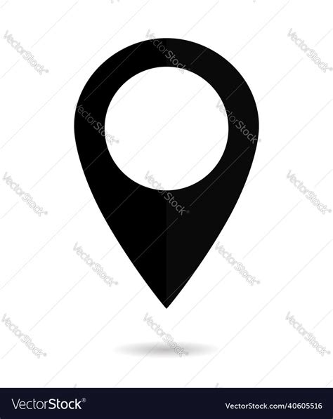 Pin Of Map Icon Of Drop Place Of Location Vector Image
