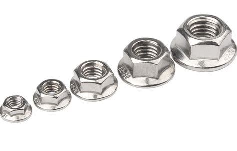 Din6923 18 8 Stainless Steel Serrated Flange Locknuts Hexagon Nuts With