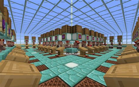 Villager Trading Hall With Zombies And Work Hours Indicator Creation