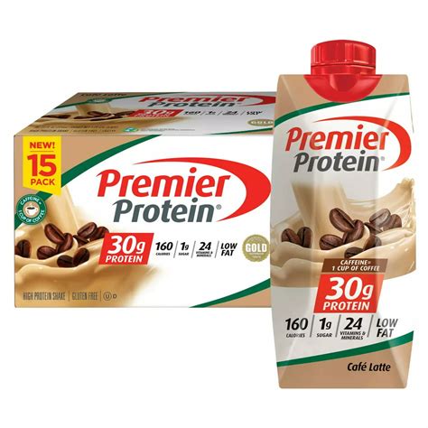 Premier Protein 30g High Protein Shake Café Latte 11 Fl Oz 15 Pk