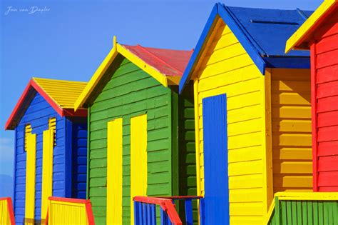 Colorful Muizenberg Beach Huts South Africa