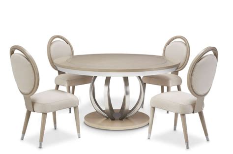 Round Dining Table Eclipse Collection By Michael Amini And Kathy Ireland Home Designs