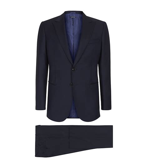 Giorgio Armani Tailored Checkerboard Suit In Blue For Men Navy Lyst