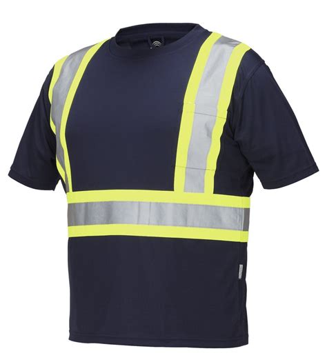 Hi Vis Crew Neck Short Sleeve Safety Tee Shirt With Chest Pocket