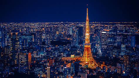 Free Download Hd Wallpaper Tokyo Tower City Lights Cityscape