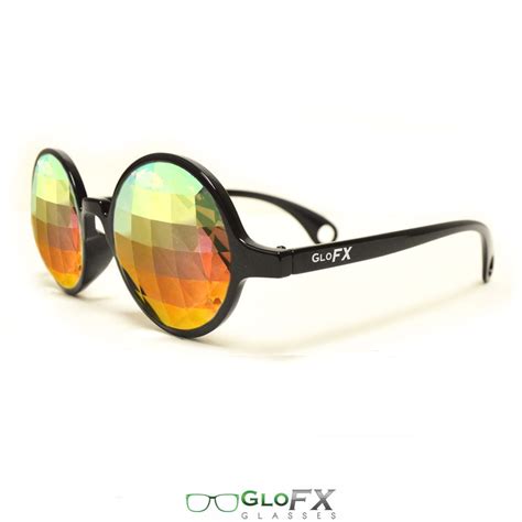 glofx kaleidoscope glasses black rainbow bug eye the rave cave