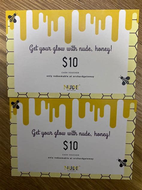 Nude Wax Parlour Orchard Gateway S Voucher Entertainment Gift Cards Vouchers On Carousell