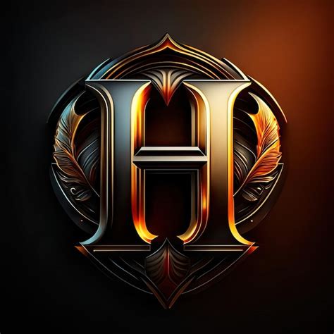 Premium Ai Image Luxury Letter H Logo