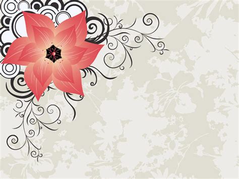 Stylish Flower Powerpoint Design Ppt Backgrounds Templates