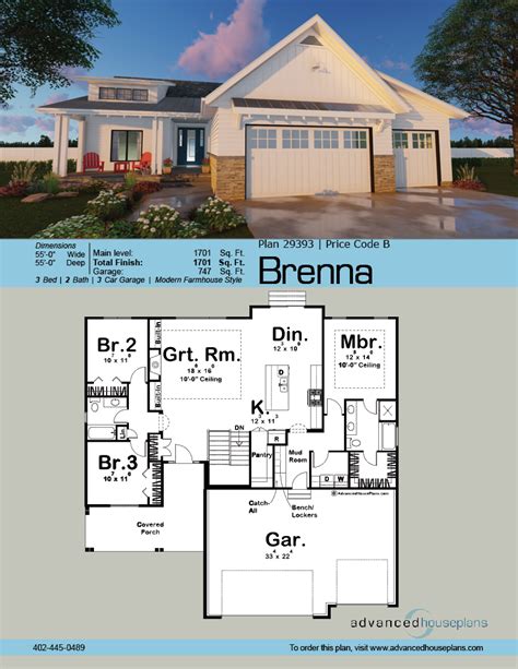 The Brenna House Plan Is A Modern Cottage Ranch With A Functional Floor
