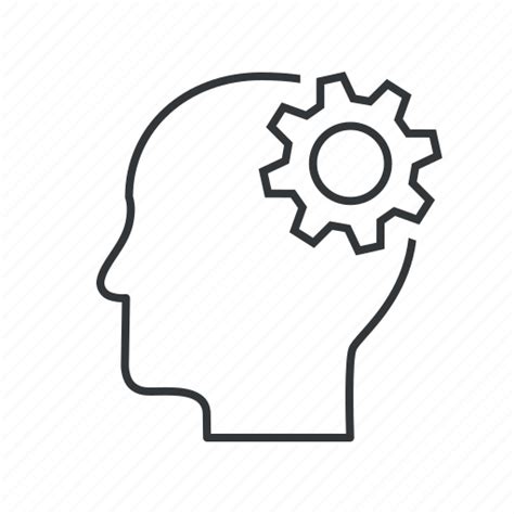 Head Brain Brainstoarm Gear Mind Think Thinking Icon Download