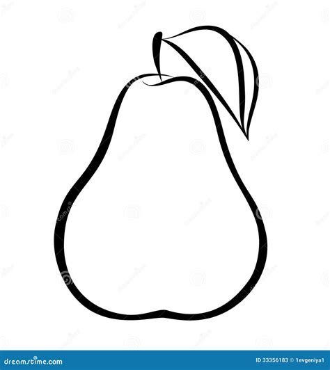 Vector Monochrome Illustration Of Pear Logo Stock Photos Image 33356183