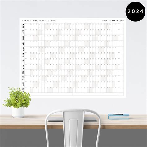 Giant 2024 Wall Calendar 2024 Wall Planner Annual Planner Yearly