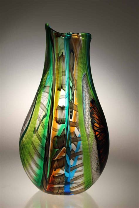 Murano Glass Studio Vase Lodario 12 Oggetti Vetrate