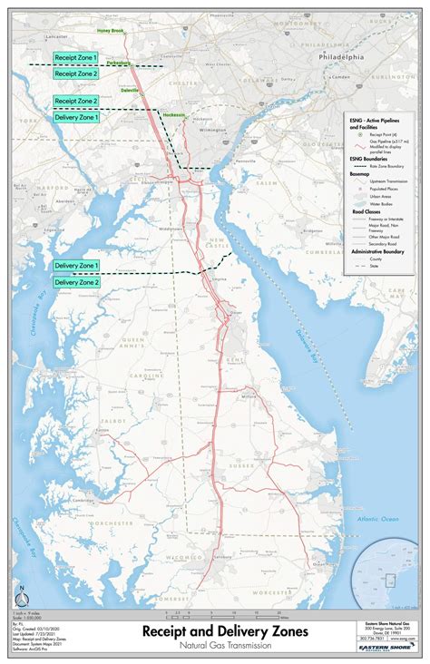 Pipeline Zone Map - Eastern Shore Natural Gas