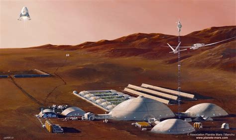 Large Human Base On Mars By Manchu Philippe Bouchet Mars Colony