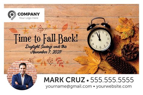 Fall Back Daylight Savings Postcards By Wise Pelican