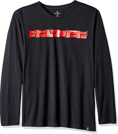 Spyder 486 Mens Limitless Long Sleeve Word Logo T Shirt Blackred