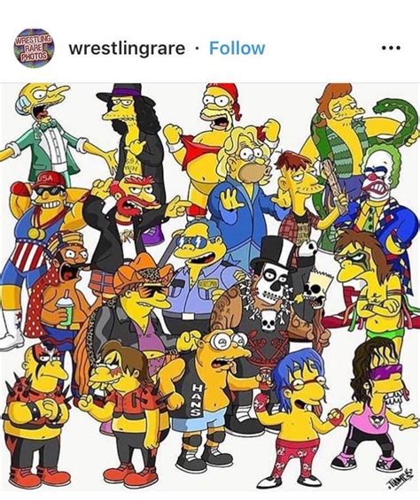 An Awesome Photo Of Simpsons Characters As Wwe Wrestlers Rwwe