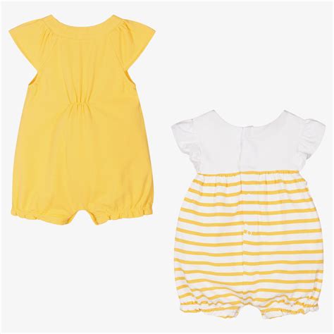 Mayoral Newborn Yellow Shorties 2 Pack Childrensalon Outlet
