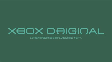 Xbox Original Font Download Free For Desktop And Webfont