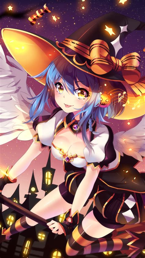 🔥 Download Anime Girl Halloween Witch Ghosts By Rbentley92 Halloween Anime Girls Wallpapers