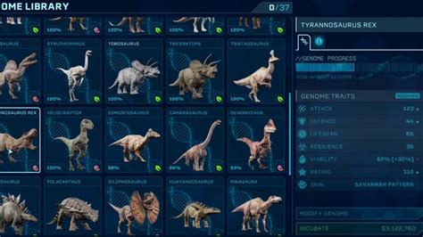 Jurassic World Evolution 2 How To Unlock All Dinosaurs For Sandbox