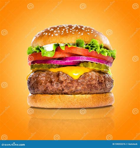 Amerikanischer Cheeseburger Des Perfekten Burgers Des Hamburgers