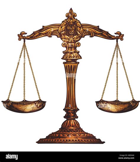 Scales Of Justice Isolated Vector Illustration Stock Vector Image