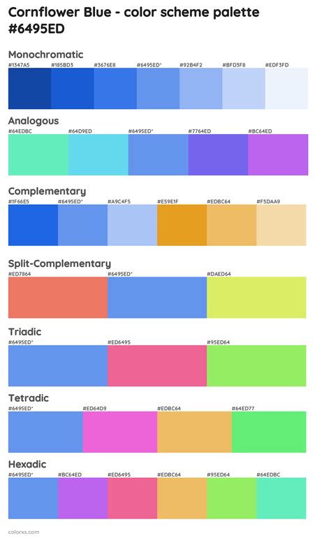 Cornflower Blue Color Palettes And Color Scheme Combinations