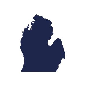 Michigan Silhouette Dk Blue PNG, SVG Clip art for Web - Download Clip png image