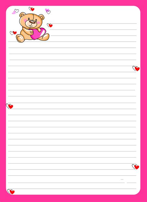 Home » printables > newest printables > printable writing paper, patterns, and border paper. Lined Notebook Paper Template Pink Borders - Coloring Sheets