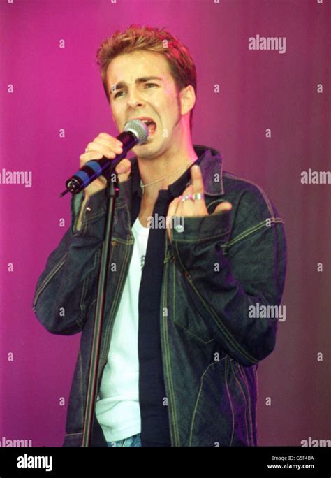 Mark Read From Boy Band A1 On Stage During The London Mardi Gras 2001