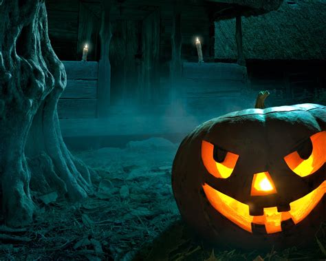 Download Candle Jack O Lantern Holiday Halloween Hd Wallpaper