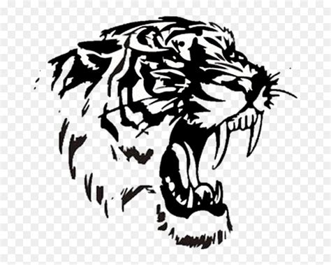 Tiger Png Black And White Transparent Png Vhv