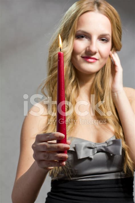Woman Holding A Candle Stock Photo Royalty Free FreeImages
